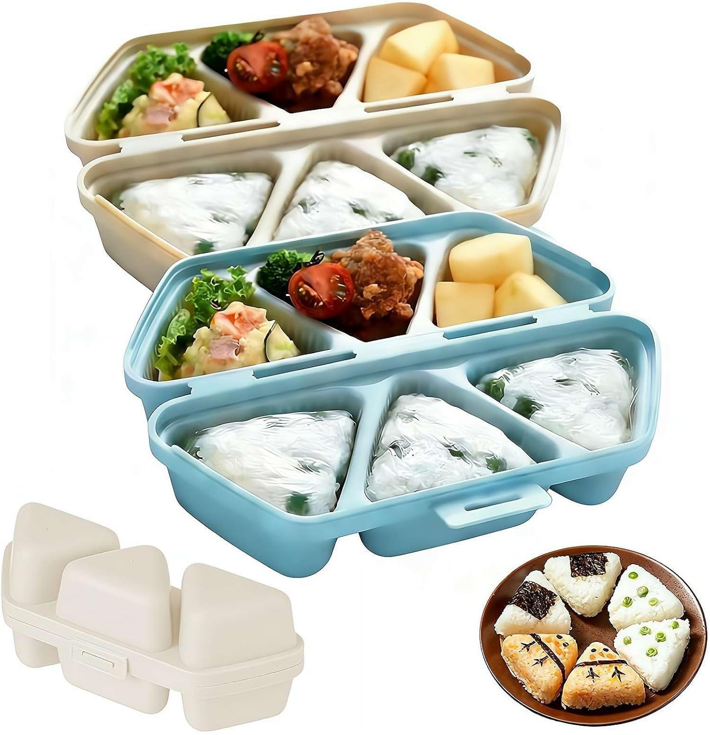 6 in One Onigiri Mold, 2026 Triangle Rice Ball Molds, Quick To Make and ...