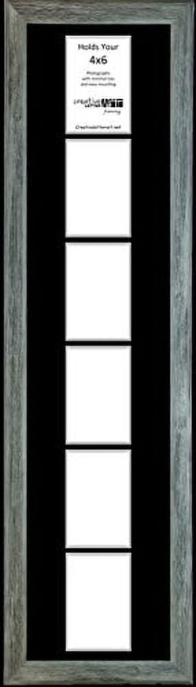 Creative Letter Art Collage Picture Frame - 10x58 Inch, Holds 14 4x6 Photos With Black Mat, Scratch-Resistant Acrylic