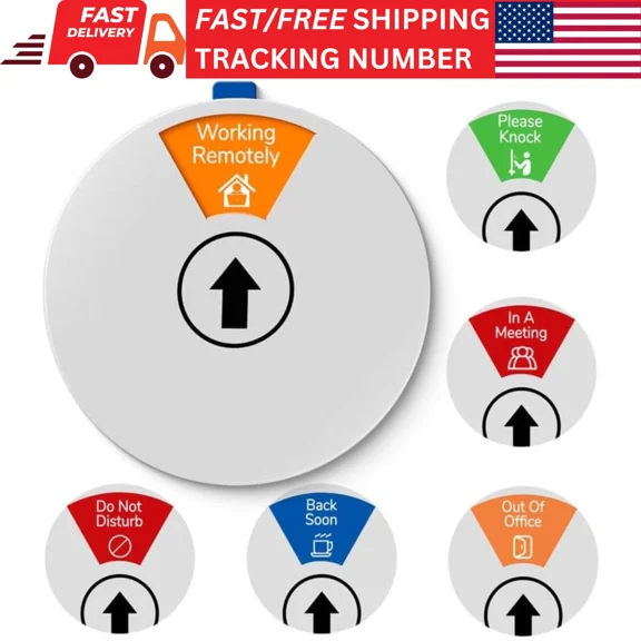 6 Options Office Door Sign Do Not Disturb Door Sign Out Of Office Knock Meeting