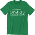 thumbnail image 1 of 6 Out Of 7 Dwarfs Are Not Happy Funny Comedy Gift Dad Joke Sarcasm T-Shirt, 1 of 4