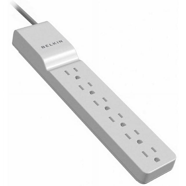 6 Outlet Home/ Office Surge Protector with 8 ft Cord