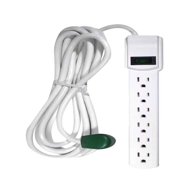 6 Outlet Surge Protector - Black - 12 ft. Cord - 250 Joules Protection