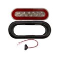 thumbnail image 1 of 6" Oval GloLight LED Stop/Turn/Tail Light, 22 Super Diode, PL3, Clear, Red LEDs, 1 of 2