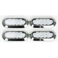 thumbnail image 1 of 6" Oval LED Trailer Lights 2 Red/Clear Stop/Turn/Tail & 2 Backup Surface Chrome, 1 of 2