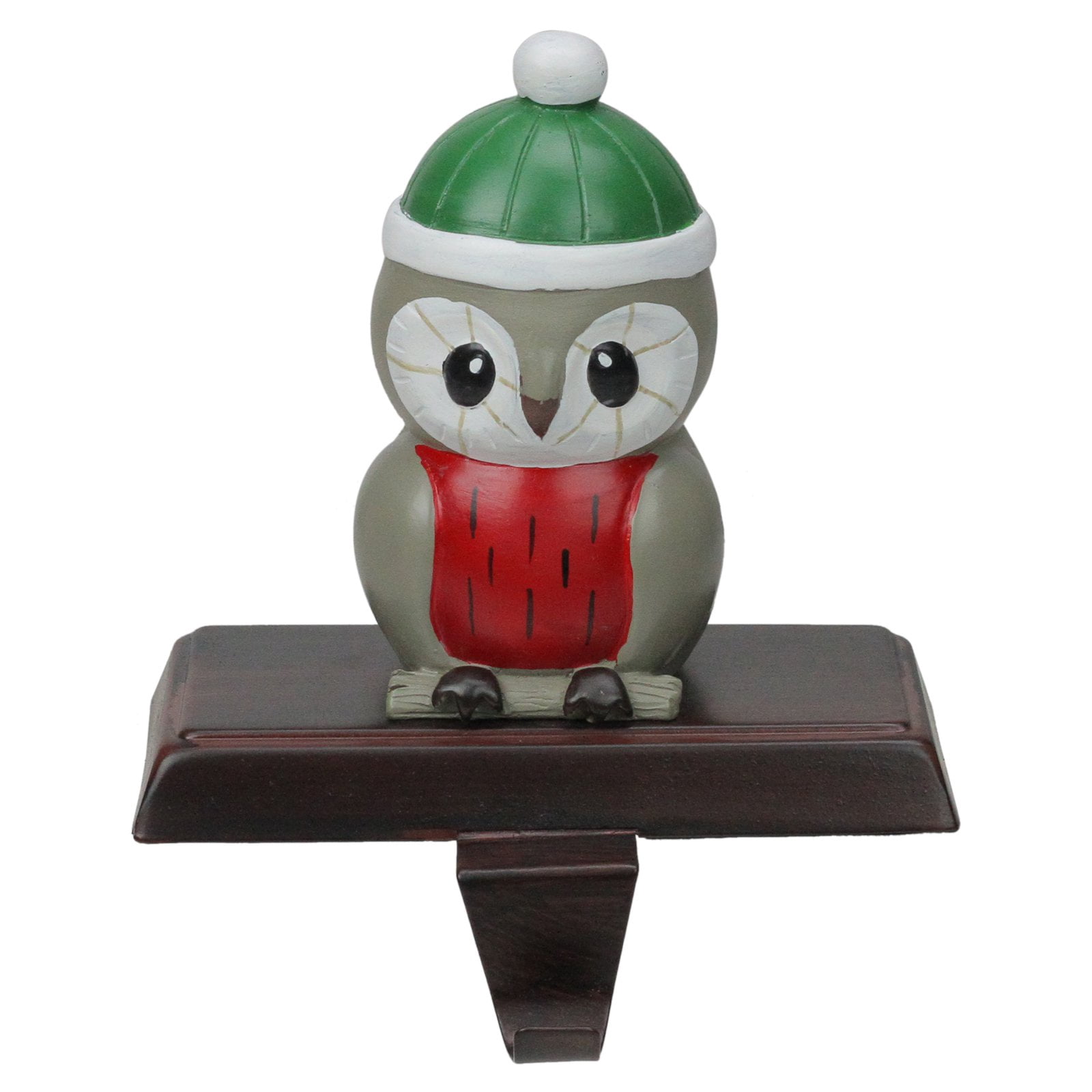 6" Owl In A Winter Hat Christmas Stocking Holder