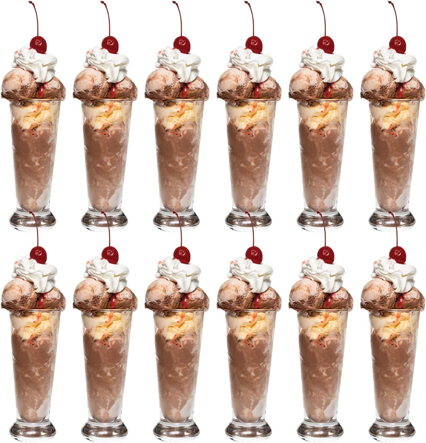 6 Oz Milkshake Glasses: Parfait Glasses - Milkshake Cups - Ice Cream ...