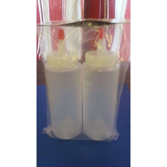 6 Oz Mini Decorating Squeeze Bottle W/ Red Cone Tip/Cakes/Pastry ( Pack Of Two )