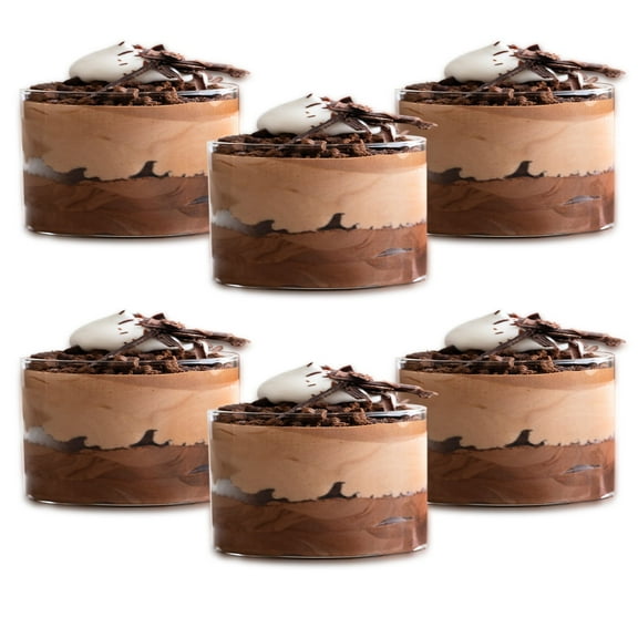 6 Oz Small Glass Bowls, Tasting Glasses, Clear Dessert Cups, Mini Trifle Bowls for Baking, Glass Prep Bowls, Clear Glass Bowls for Serving Dips & Sauce, Microwave & Dishwasher Safe, Set of 6