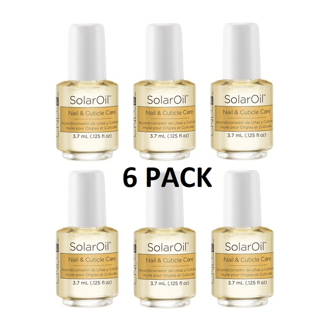 6 PACK CND SOLAR OIL Nail & Cuticle Conditional 0.125 oz MINI * BEAUTY