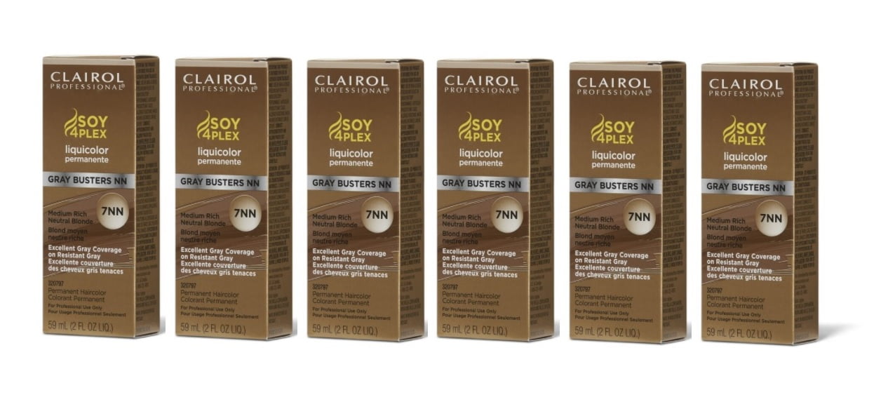 [6 PACK] Clairol Soy4Plex LiquiColor Permanent Hair Color [7NN Medium Rich Neutral Blonde] * BEAUTY TALK LA *