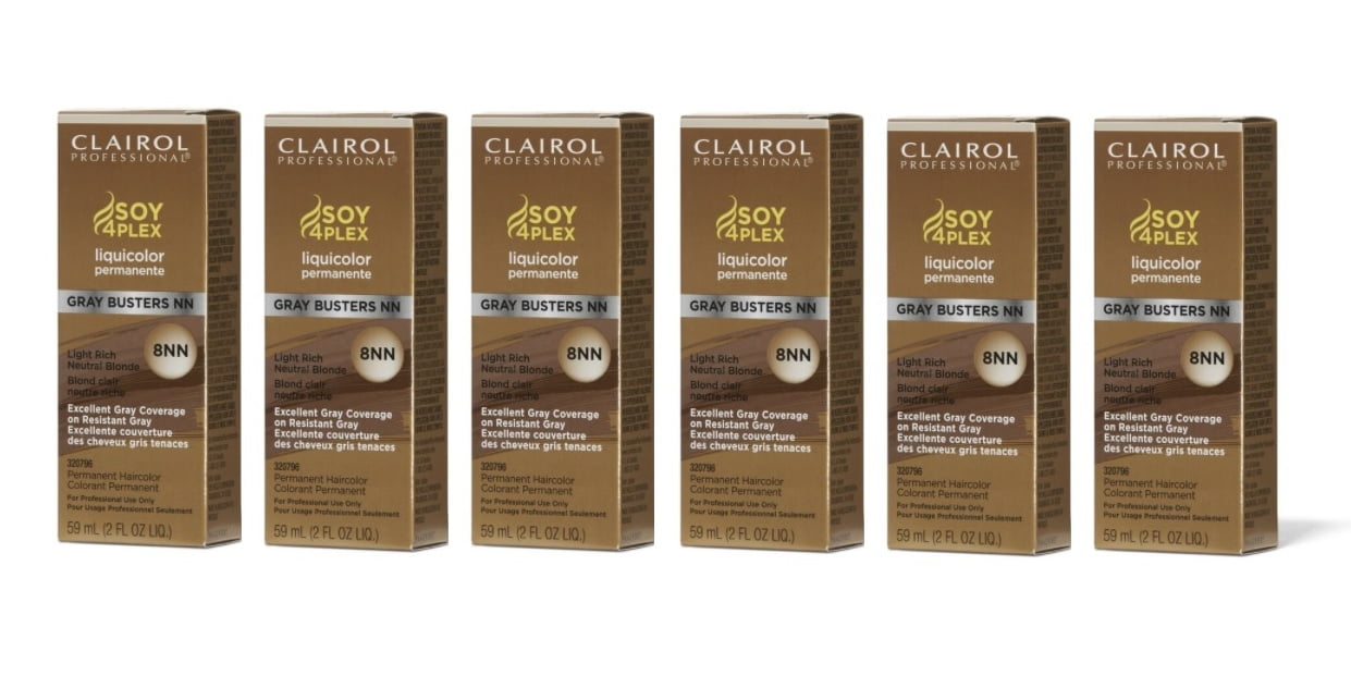 [6 PACK] Clairol Soy4Plex LiquiColor Permanent Hair Color [8NN Light Rich Neutral Blonde] * BEAUTY TALK LA *
