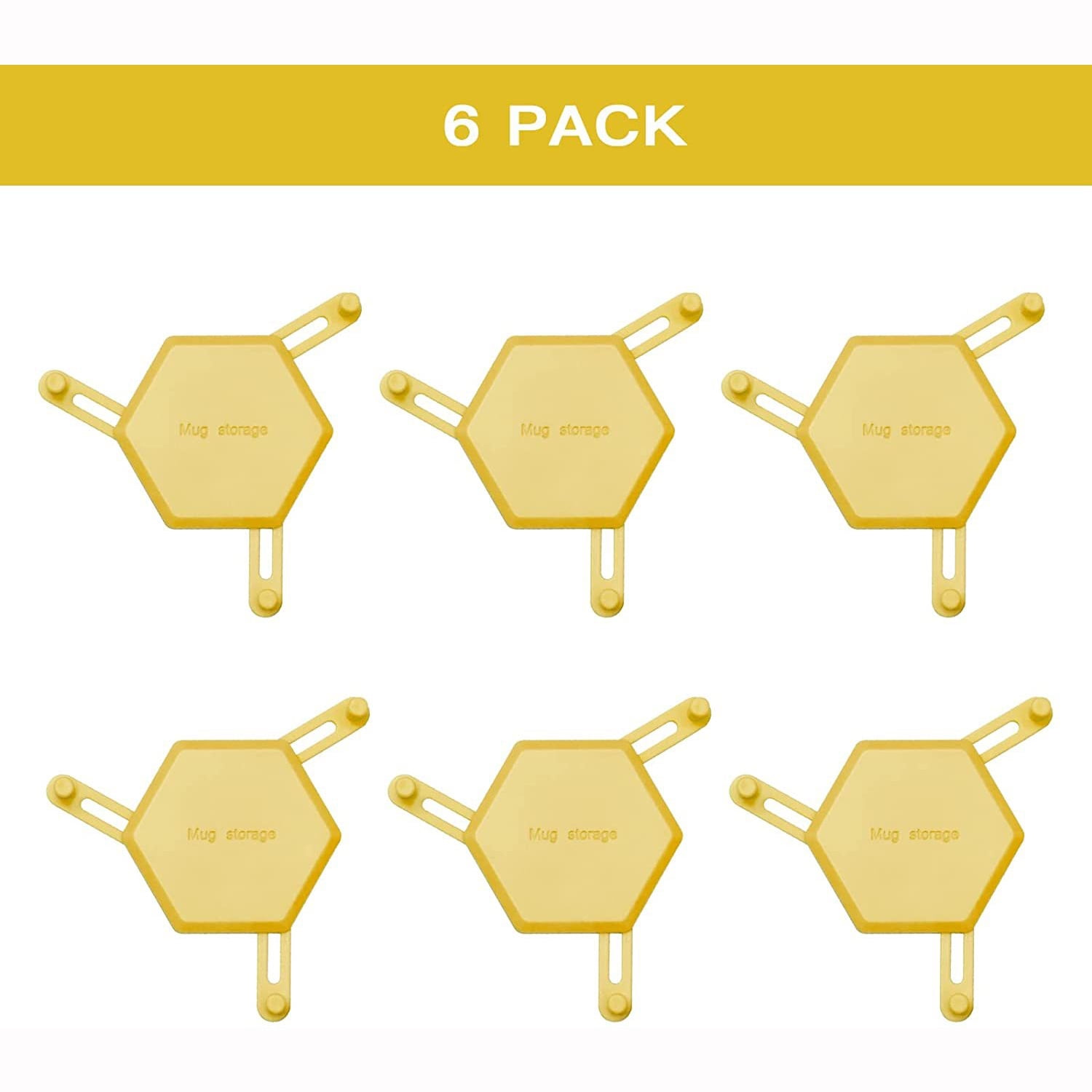 6 PACK Coffee Mug Organizers, Kitchen Shelf Organizer