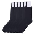 thumbnail image 1 of 6-PACK Couver Men's Dress Socks, Patterned Crew Socks, Black, Size 10-13, 1 of 7