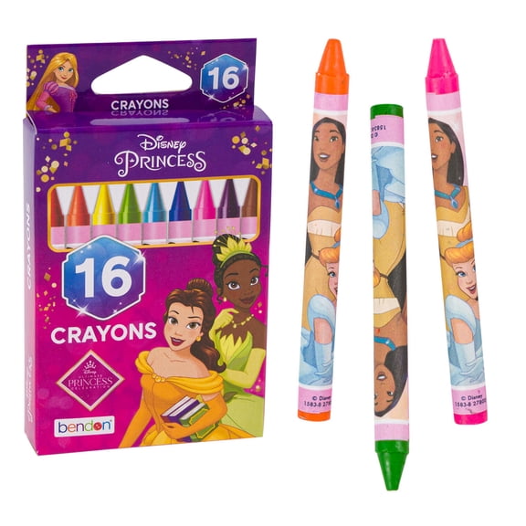 6 PACK Disney Princess 16ct Crayons