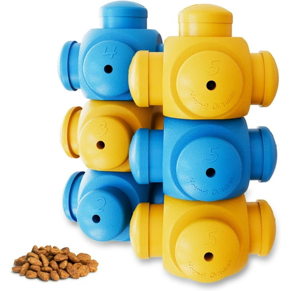 6 PACK Dog Treat Ball, Interactive Puzzle Dog Toys for Treat Dispensing, Boredom Busters, Mentally Stimulating, Hard Puzzle, Difficult Toys to Keep Them Busy, Cognitive Dog Games, Puppy Puzzle Toys