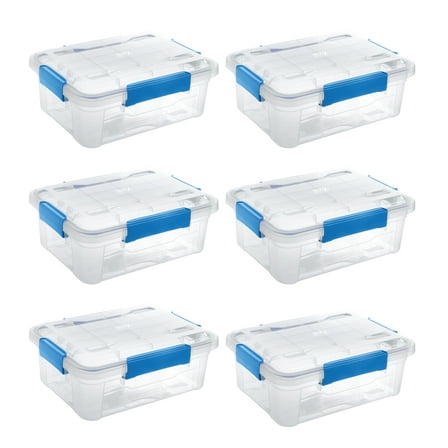 6 PACK - EZY STORAGE WATERPROOF 3Gal/12Qt/11.4L STORAGE BOX IP67