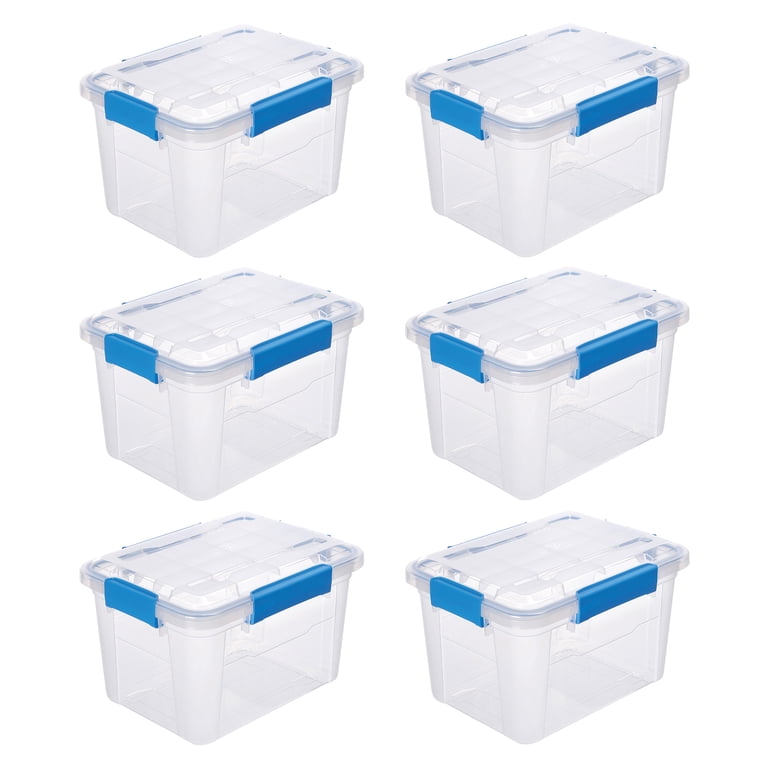 6 PACK - EZY STORAGE WATERPROOF 4.7Gal/19Qt/18L STORAGE BOX IP67