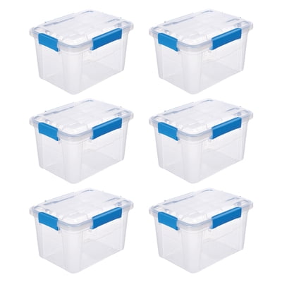 6 PACK - EZY STORAGE WATERPROOF 4.7Gal/19Qt/18L STORAGE BOX IP67