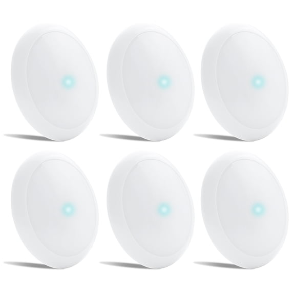 6 PACK Leisure LED RV Boat Surface Mount Ceiling Light with Touch on/off Switch 7" 750 Lumen Super Slim LED Panel Light DC 12V 10W Downlights Warm White