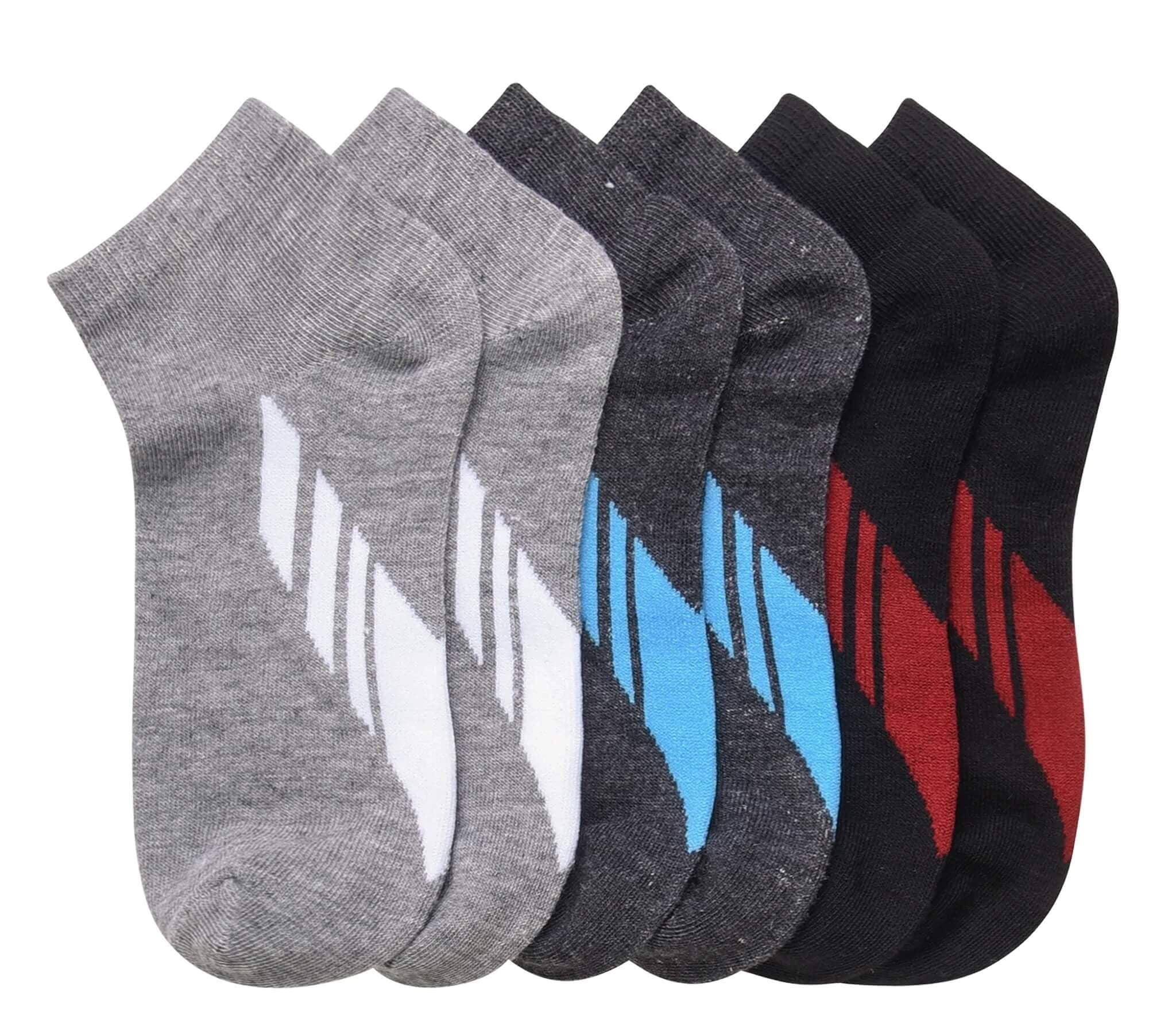 6-PACK Men's Comfort Low Cut Socks, Spandex Socks, Pattern Socks