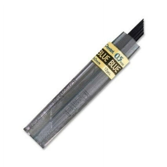 6 PACK Pentel (PPB-5BLU) Colored Lead, 0.5mm Blue 12 Leads per tube