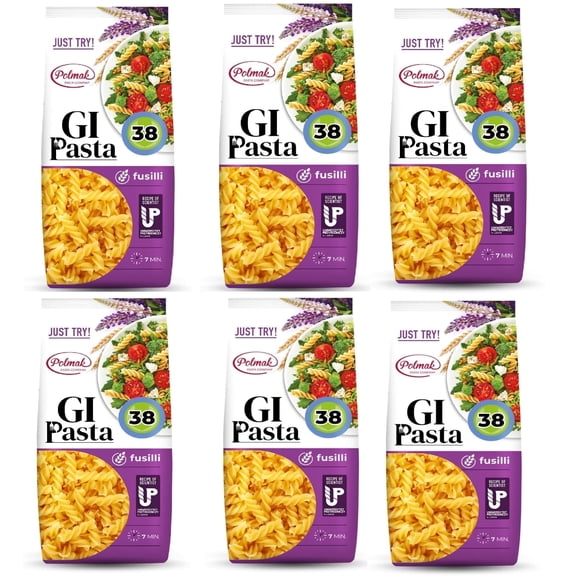 6-PACK: Gi Pasta Fusilli, Low GI, Protein-Rich, High Fiber, 8.8 oz