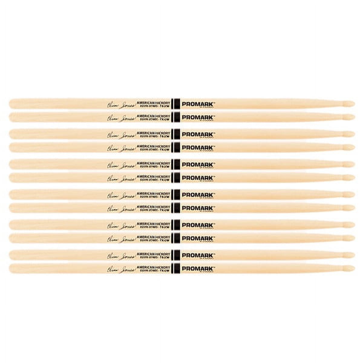 6 PACK ProMark Elvin Jones Jazz Wood Tip Hickory Drumsticks TXJZW-6