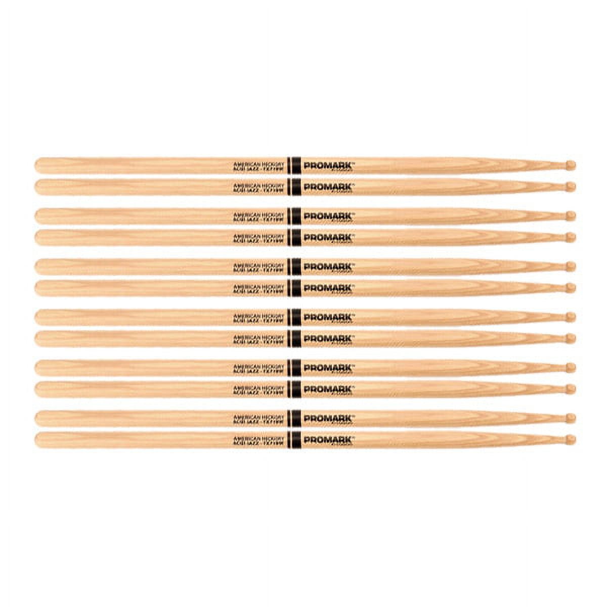 6 PACK Promark Hickory 718 "Acid Jazz" Wood Tip drumstick TX718W-6