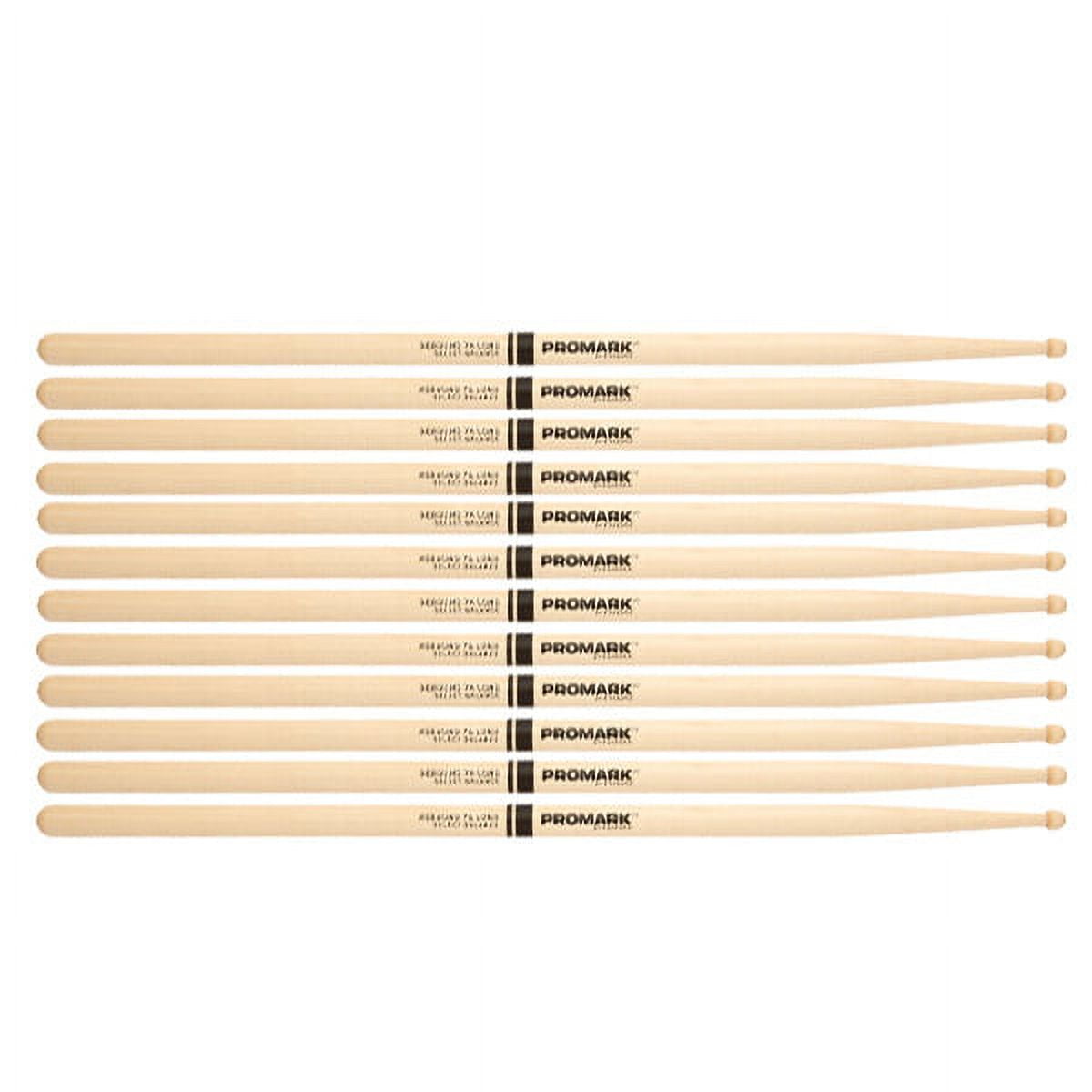 6 PACK Promark Select Balance Maple Rebound 7A Drumsticks, Single Pair RBM535LRW-6