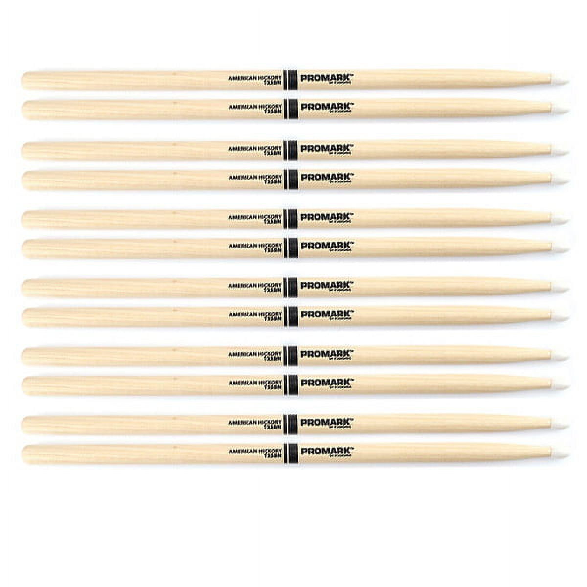 6 PACK Promark TX5BN American Hickory Nylon Tip TX5BN-6
