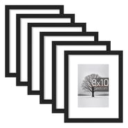 Sindcom 6 Pack 8x10 Picture Frames, Display Pictures 5x7 with Mat or 8x10 Without Mat, Gallery Wall Photo Frames, Black