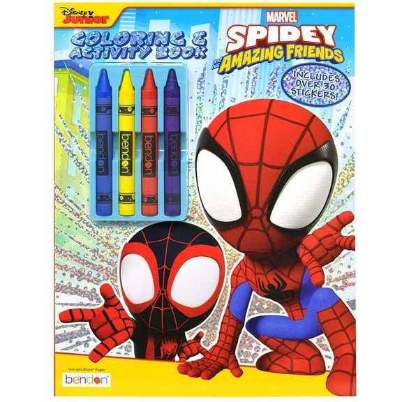 6 PACK Spidey & Friends Color & Activity Book W/ Crayons