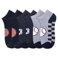 thumbnail image 1 of 6-PACK Toddler Boy's Comfort Low Cut Socks, Spandex Socks, Ball Pattern, 6-8, 1 of 1