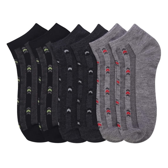 6-PACK Toddler Boy's Comfort Low Cut Socks, Spandex Socks, Pattern Socks-0-12