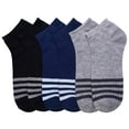 thumbnail image 1 of 6-PACK Toddler Boy's Comfort Low Cut Socks, Spandex Socks, Stripes, 6-8, 1 of 1