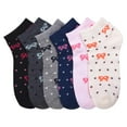 thumbnail image 1 of 6-PACK Women's Comfort Low Cut Socks, Spandex Socks, DECO, 4-6, 1 of 1