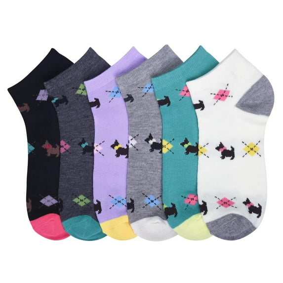 6-PACK Women's Comfort Low Cut Socks, Spandex Socks, MYDOG, 4-6