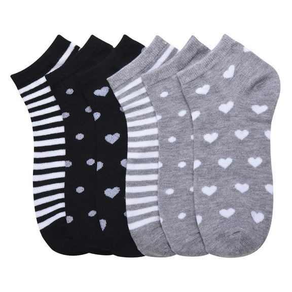 6-PACK Women's Comfort Low Cut Socks, Spandex Socks, NEAT, 6-8