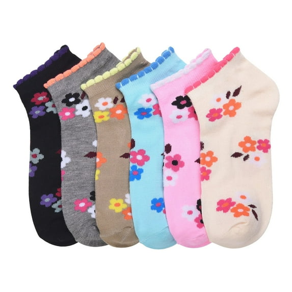 6-PACK Women's Comfort Low Cut Socks, Spandex Socks, SCDAISY, 4-6