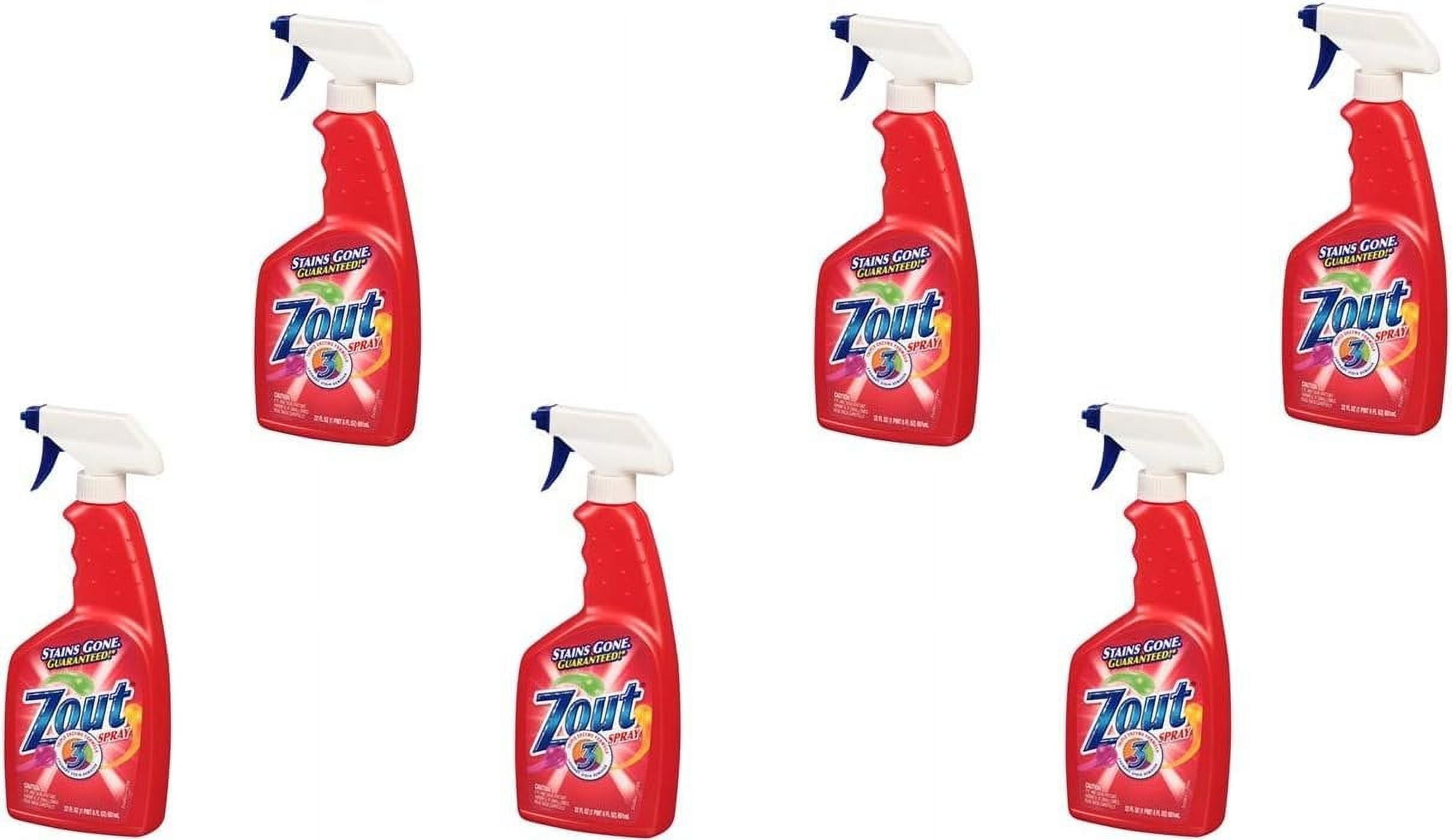 6 PACK Zout Laundry Stain Remover Triple Action. Spray 22 fl oz 651 ml