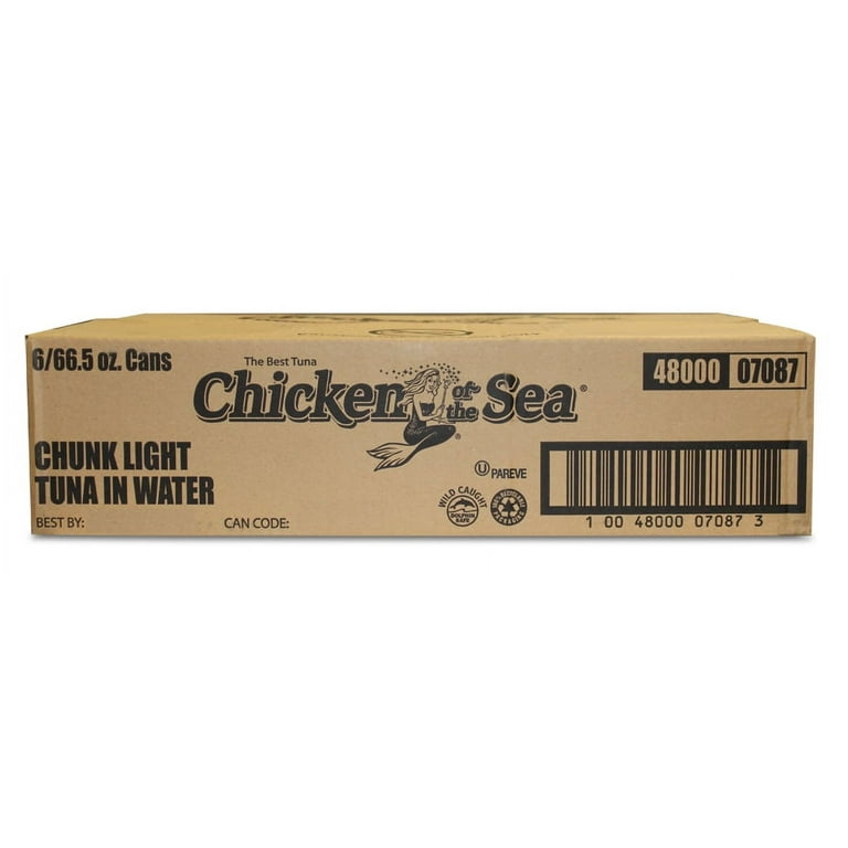 6 PACKS : Chicken of the Sea Chunk Light Tuna in Water, Food Service Pack,  66.5 oz. 