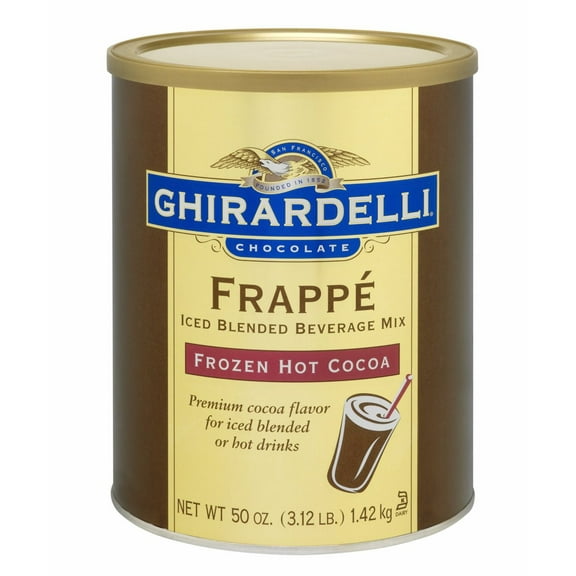 Ghirardelli Frozen Hot Cocoa Frappe mix Can 3.12 Pounds