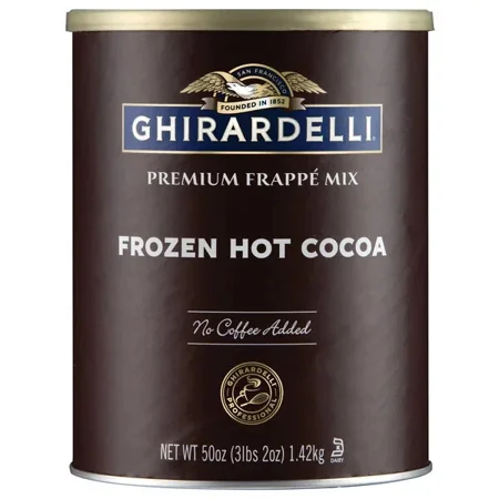 Ghirardelli Frozen Hot Cocoa Frappe mix Can 3.12 Pounds