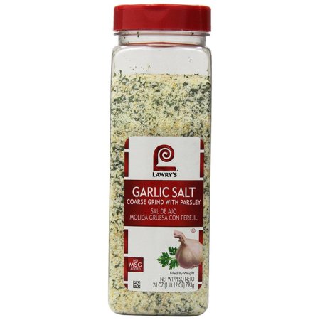 Lawry's Coarse Grind Garlic Salt with Parsley, 28 oz - One 28 Ounce Container of Garlic Salt and Parsley Seasoning for Beef, Poultry, Stir-Fry and Pasta