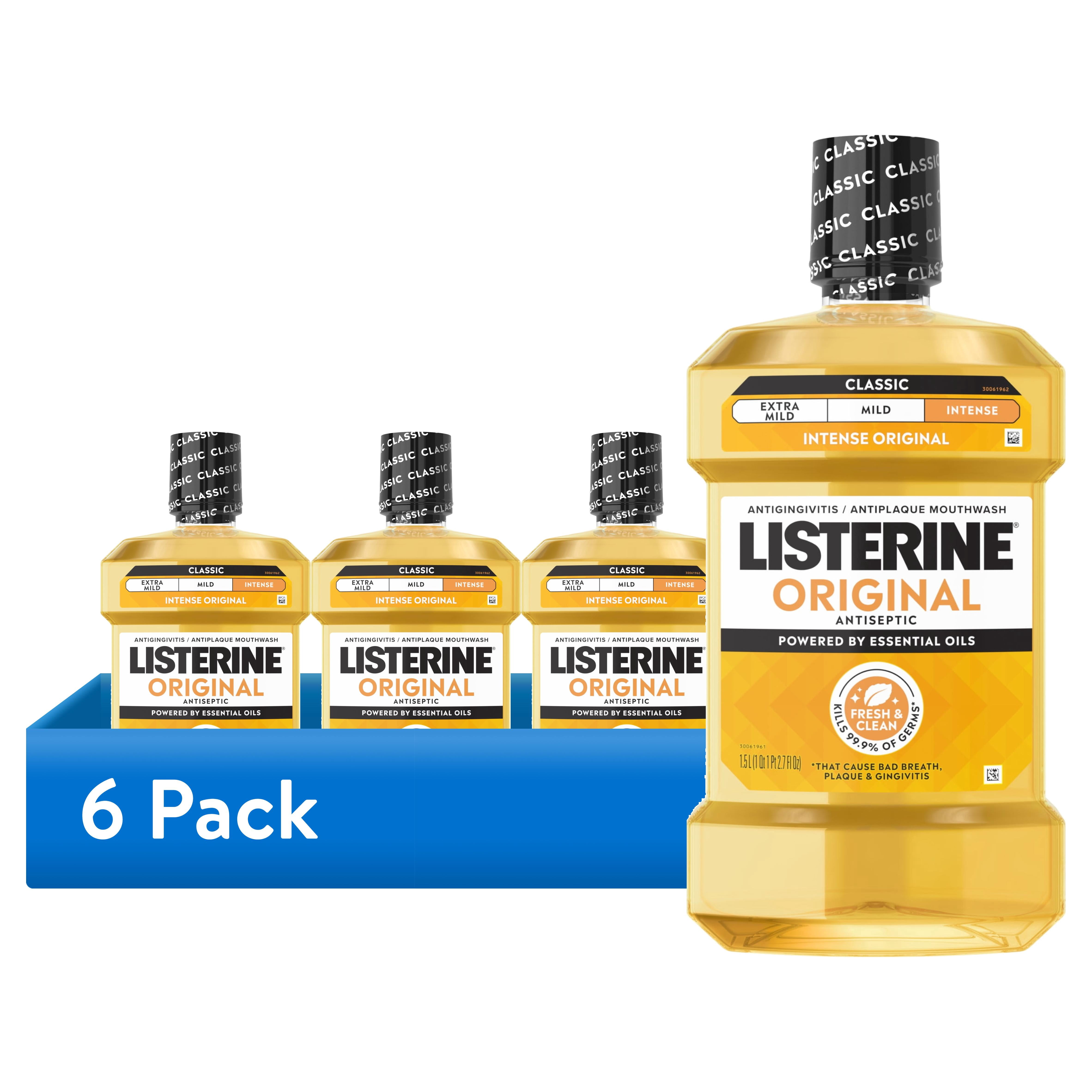 6 pack Listerine Original Intense Antiseptic Mouthwash for