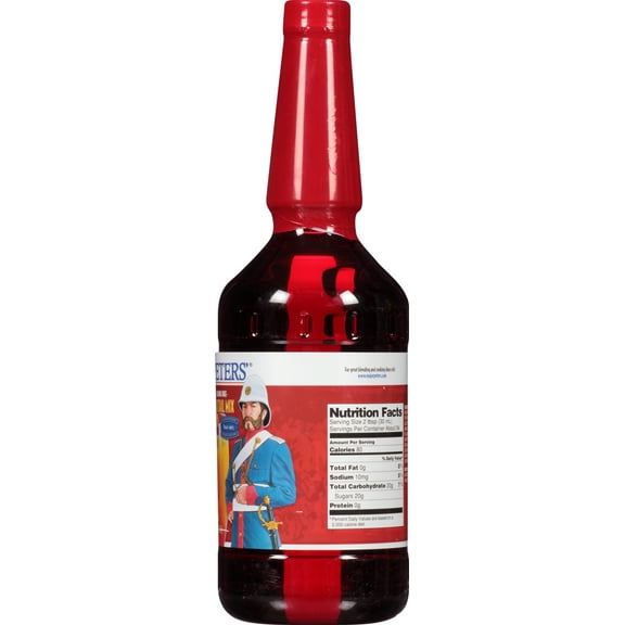 6 PACKS : Major Peters Sweetened Lime Juice, 33.8 Oz