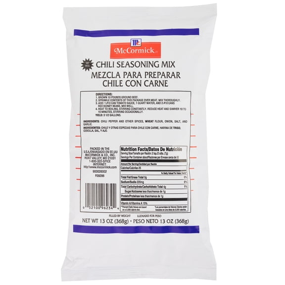 McCormick Culinary Kosher Chili Seasoning Mix, 13.0 oz Packet
