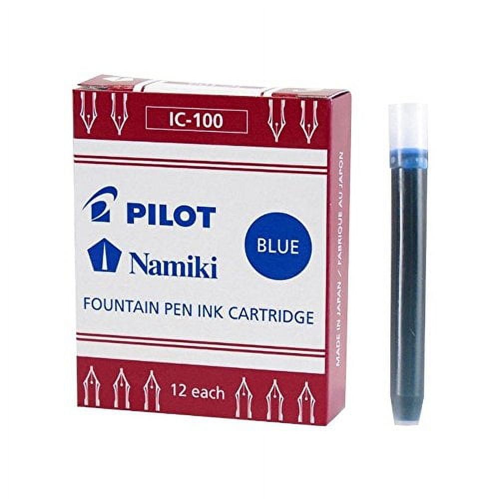 6 PACKS: Namiki IC100 Fountain Pen Ink Cartridge, Blue, 12 per Pack (69101)