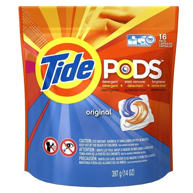 6 PACKS : Tide PODS Original Scent HE Turbo Laundry Detergent Pacs 16-load Bag