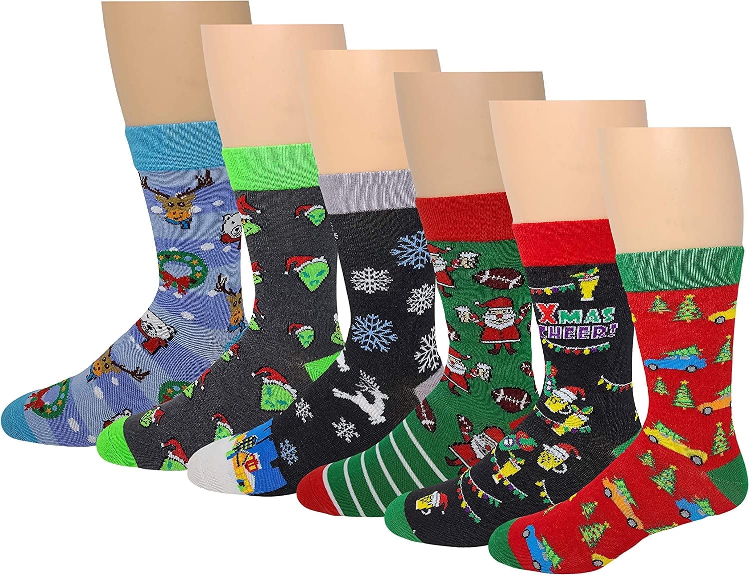 white christmas dresses Blue Snowman Men's Christmas Socks main image 1